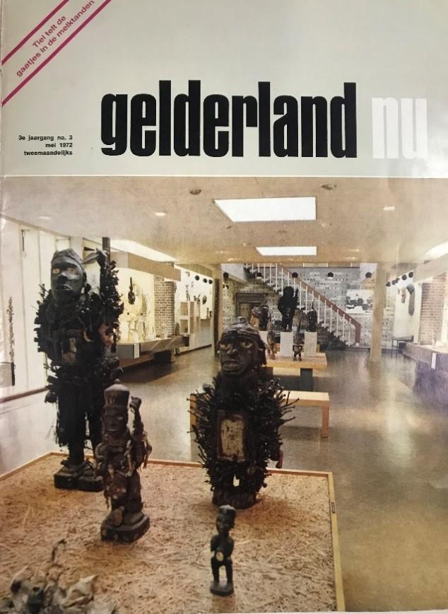 Het interieur van het Afrika Museum in mei 1972, gepresenteerd op de cover van het tijdschrift Gelderland Nu.
